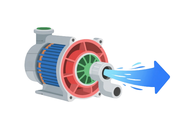 Please explain the specific working principle of the water pump. Please explain the specific working principle of the water pump.